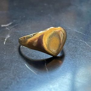 Antique Shield Pinky Ring in 18k YG